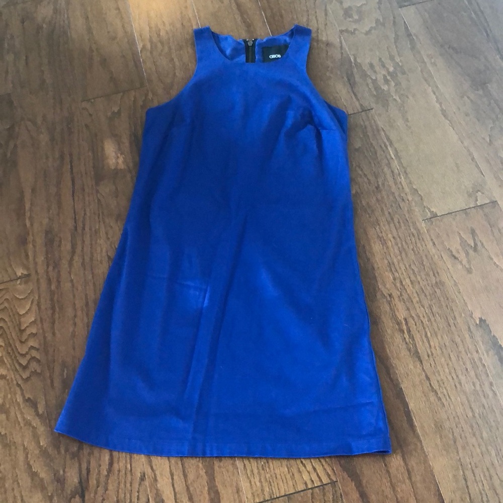 ASOS blue sleeveless dress sz 2 fits like a 0